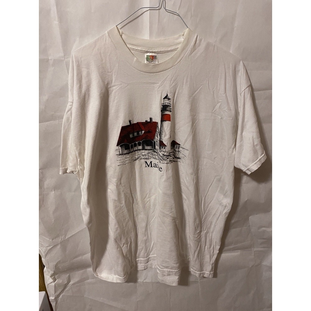 Maine Vintage Styled T-shirt Tourist Lighthouse